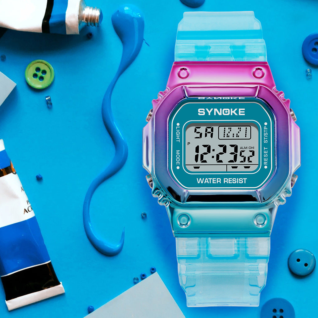 SYNOKE Colorful Chameleon Electronic Watch