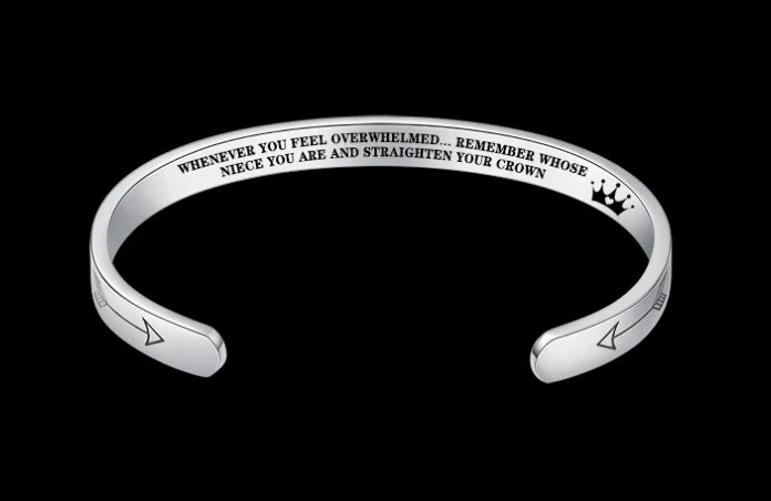 Inspirational Stainless Steel Cuff Bracelet