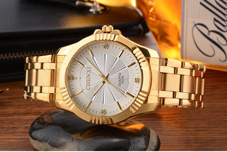 Luxury Brand Man Gold Dress Watches Stainless Steel