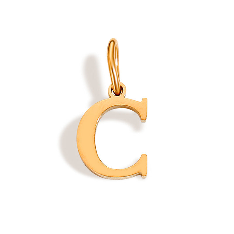 26 Letter Pendant Couple Bracelet Necklace English Pendant