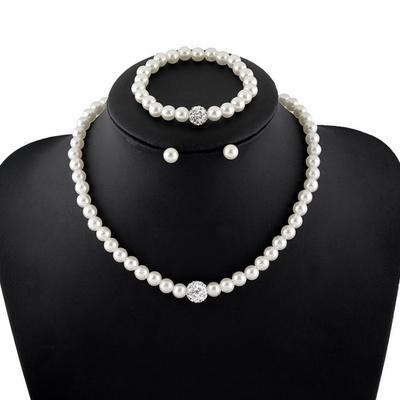 Three-Piece Pearl Jewelry Set