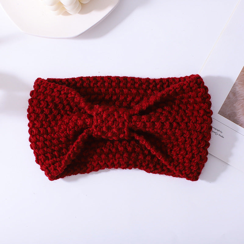 Corn Kernels Bowknot Knitted Wool Headband Movement