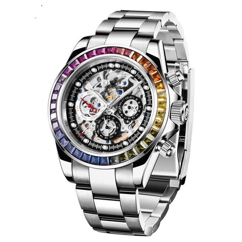 Dial Design Transparent Men's Mechanical Watch