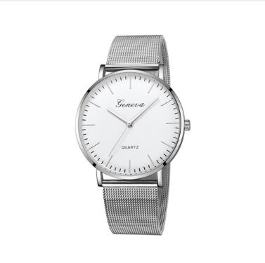 Fashion Casual Watches Womens Men GENEVA Womens Classic Quartz Stainless Steel Wrist Watch Bracelet Watches