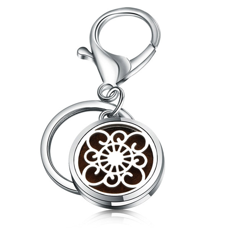 Perfume Key Chain Stainless Steel Essential Oil Diffuser