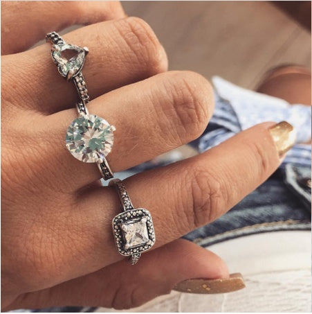 Gold Boho & Vintage Stackable Ring Set
