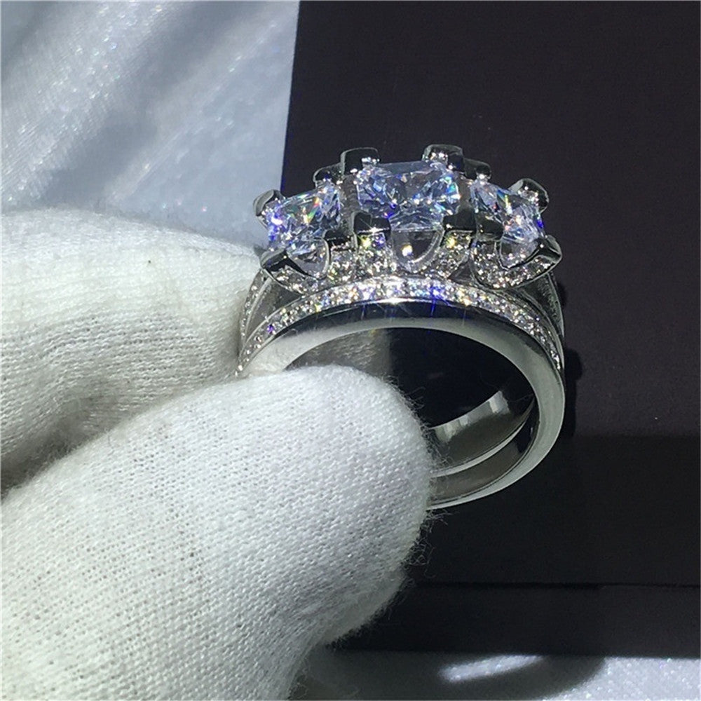 European and American zircon personality diamond ring