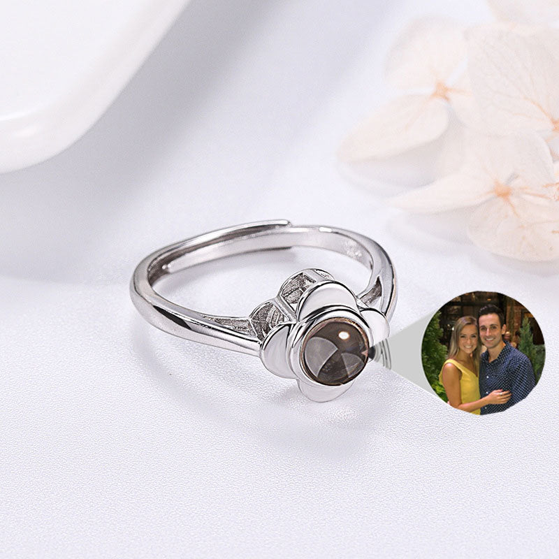 Projection Ring for Women Adjustable Couple Rings Flower Shape