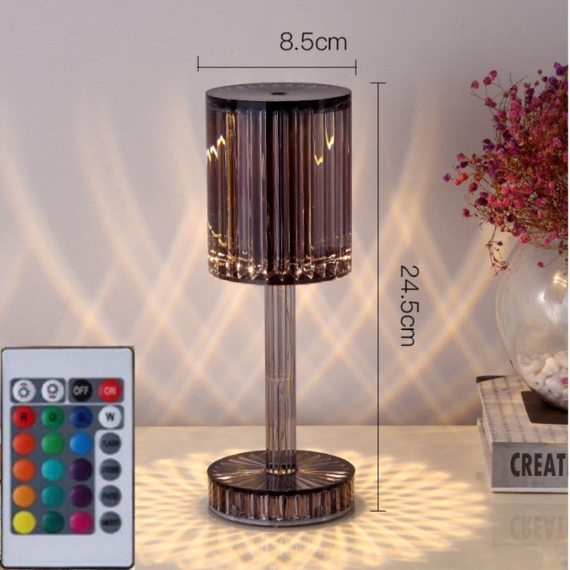 Elegant Crystal Table Lamp with Touch Control & Dimmable LED