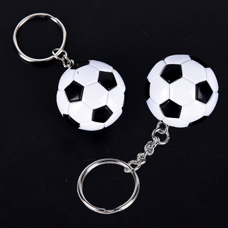 Simulation PU Mini Football Keychain Pendant