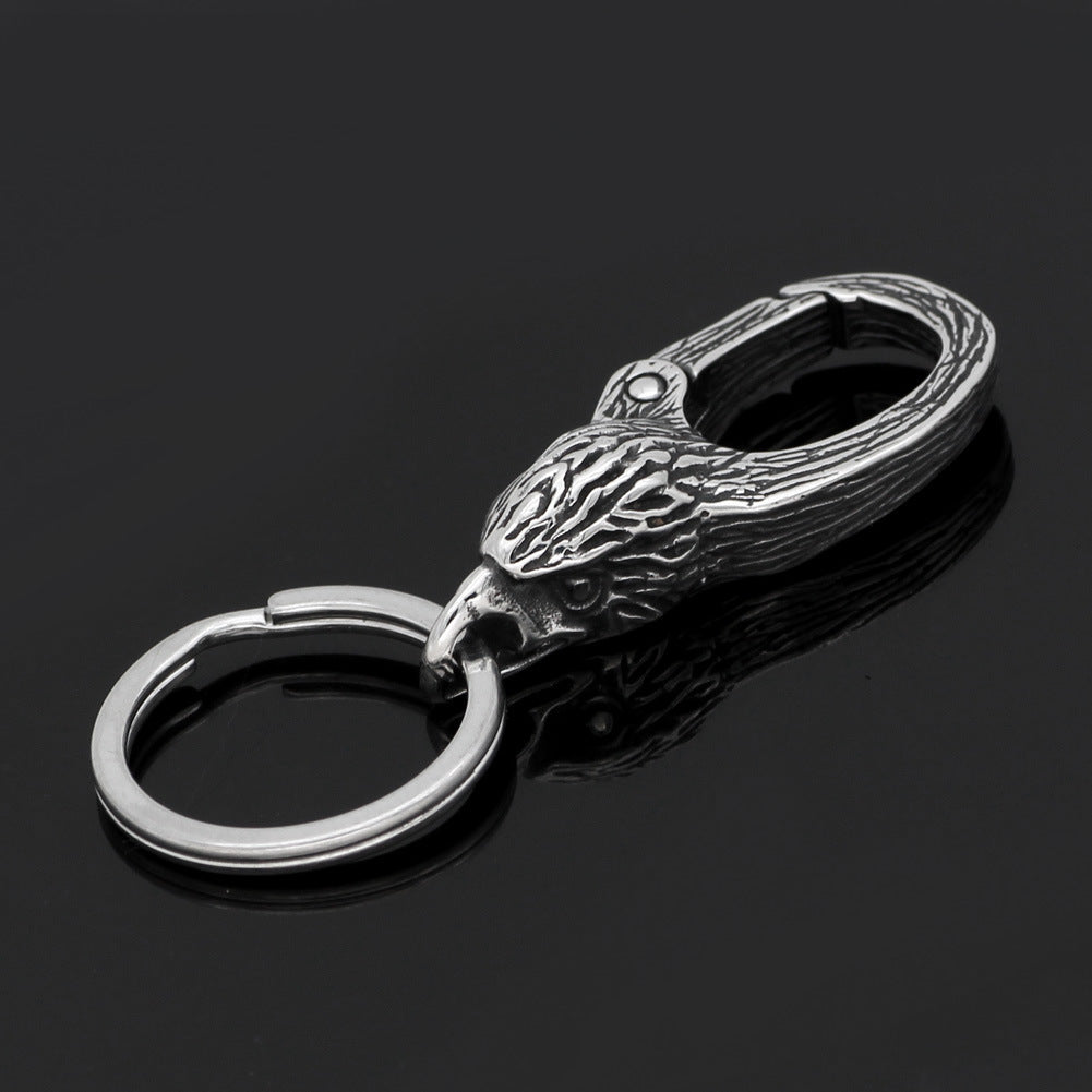 Viking Odin Mount Crow Keychain