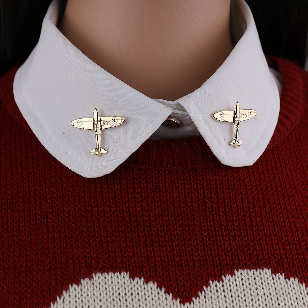 European And American Trendy Suit All-match Sweater Accessories Small Aircraft Alloy Corsage