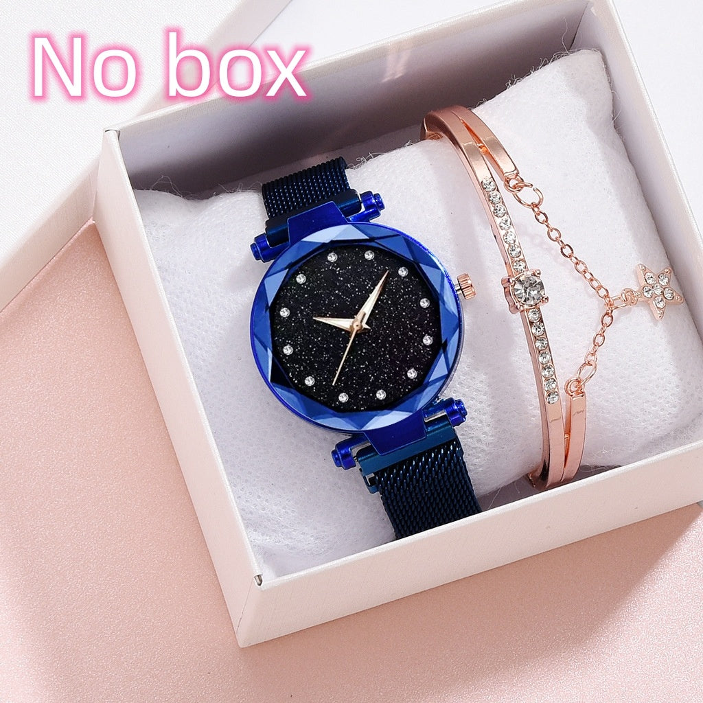 Celestial Charm Magnetic Bracelet Watch Set