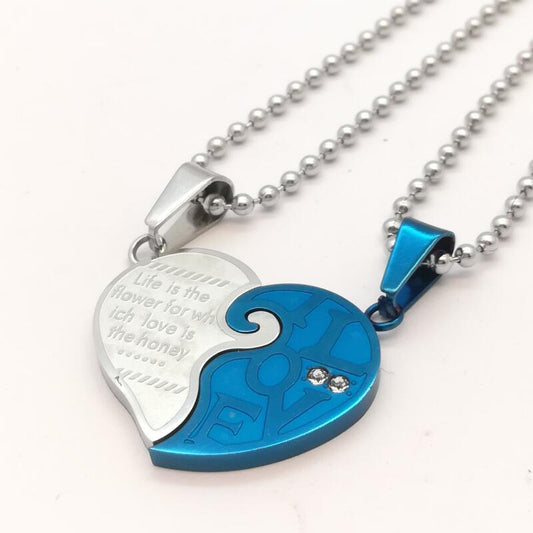 Love pendant couple necklace