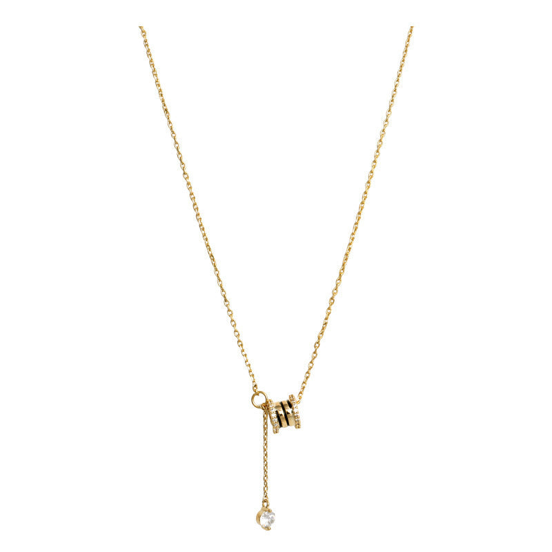 Opulent Zirconia Gold Pendant Necklace