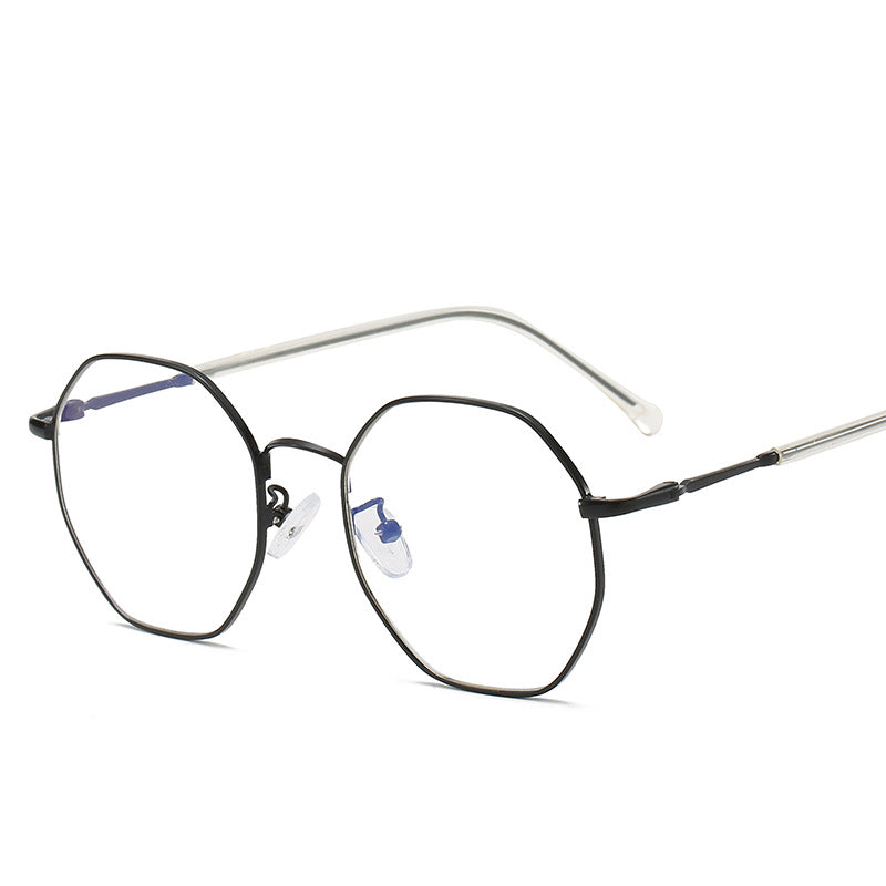 Irregular Geometric Anti-blue Light Alloy Frame Splicing Glasses