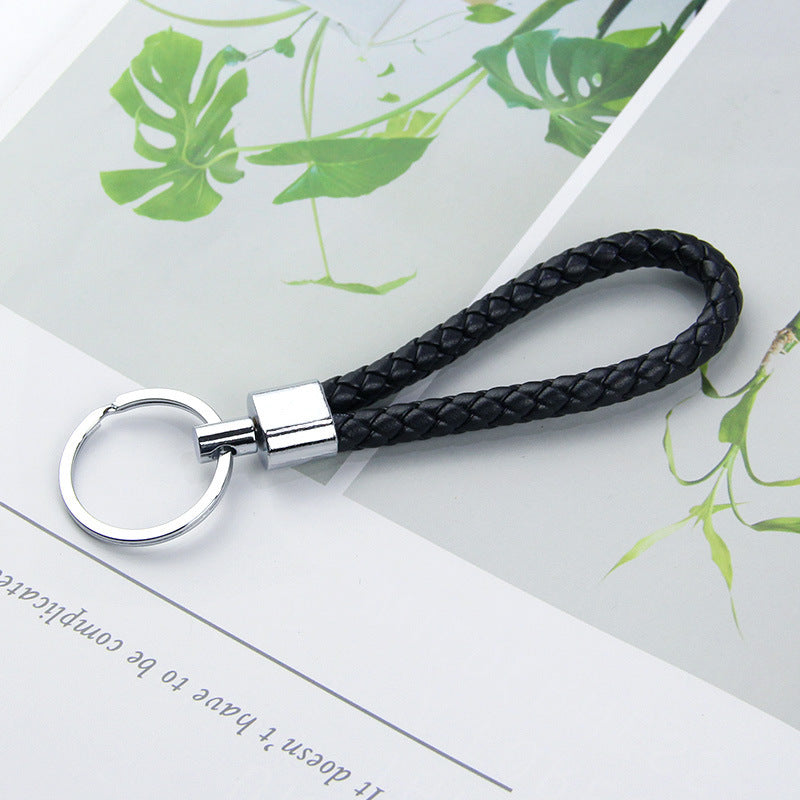 Mobile Phone Number Key Braided Rope Pendant Keychain