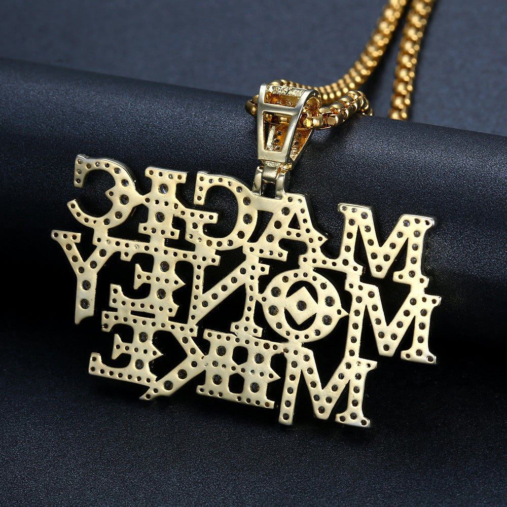 Personalized Name Men Hip Hop Iced Out Charms For Necklace Pendants With Gold Silver