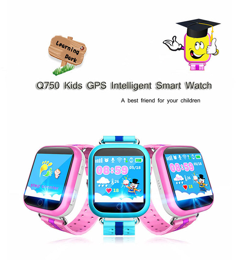 Hold Mi GPS Smart Watch Q750 Q100 Baby GPS Smart Watch With Touch Screen SOS Call Location Device Tracker for Kid Safe PK Q80