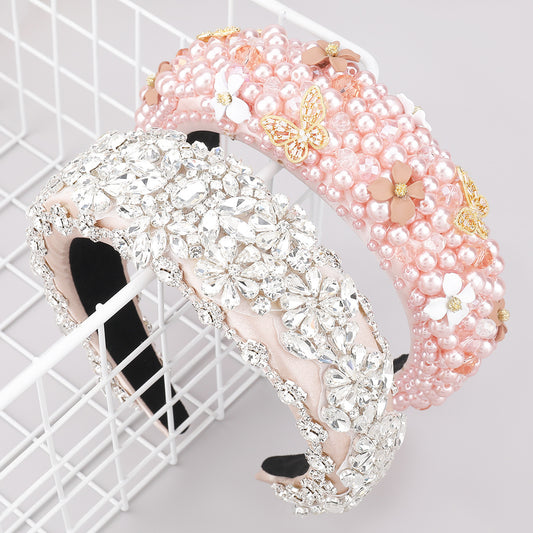 Fashionable Personality Hair Accessories Fabric Diamond Headband