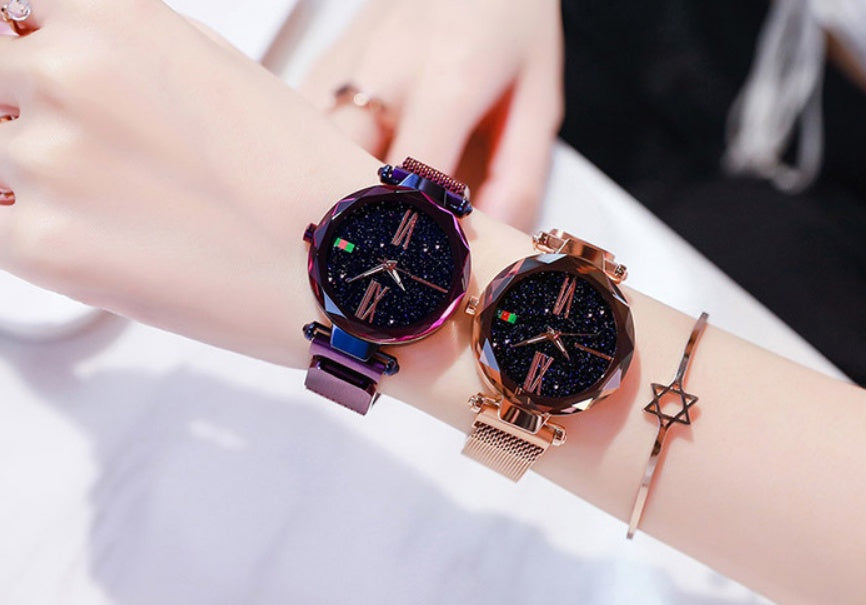 Mesmerizing Starry Sky Diamond Quartz Watch