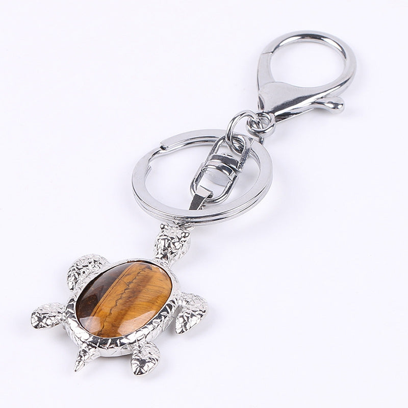 Natural Stone Crystal Key Chain