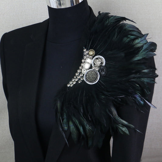 Bar Singer Performance Accessories Feather Brooch