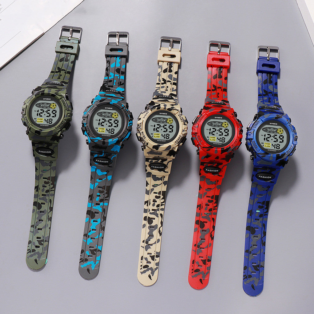 Colorful Luminous Children's Student Personality Camouflage Sports Watch