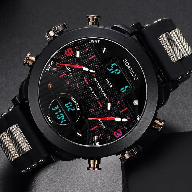 Boamigo™ Men's LED Digital Quartz Military Sports Watch