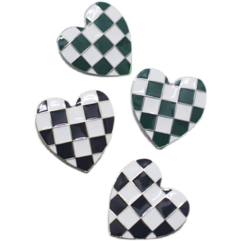 Black And White Checkerboard Anti-exposure Brooch