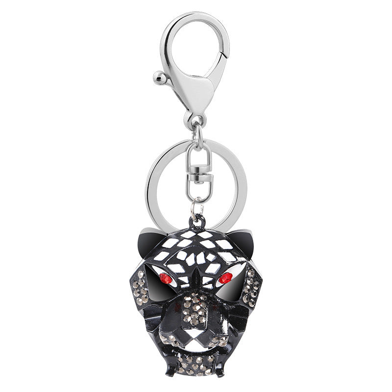 Little Creative Gifts Leopard Head Keychain Alloy