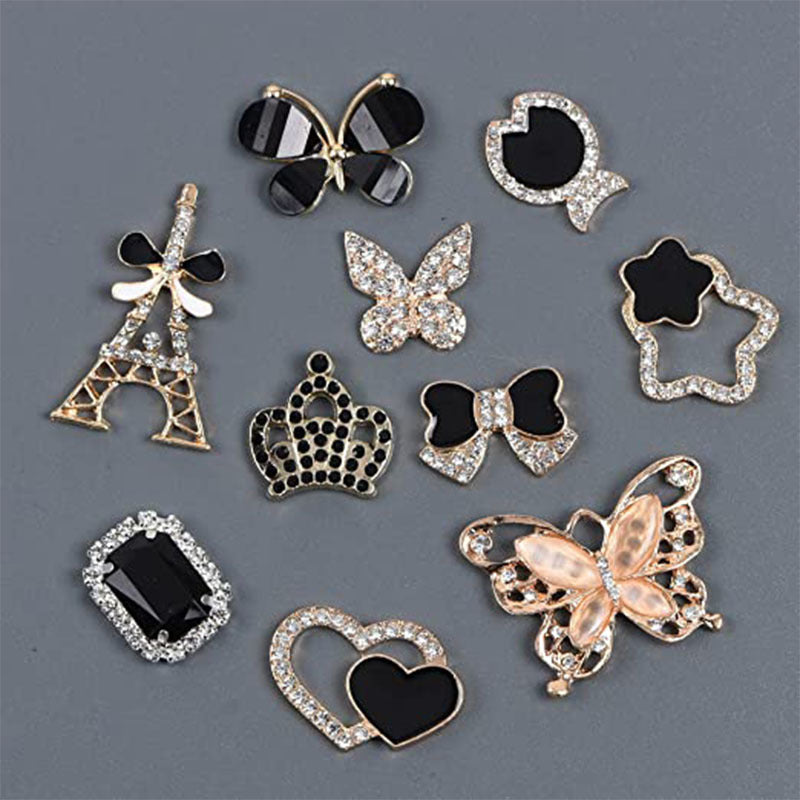 Butterfly Rhinestone Shoe Buckle Hole Shoe Buckle Slippers Sandals Decorative Accessories