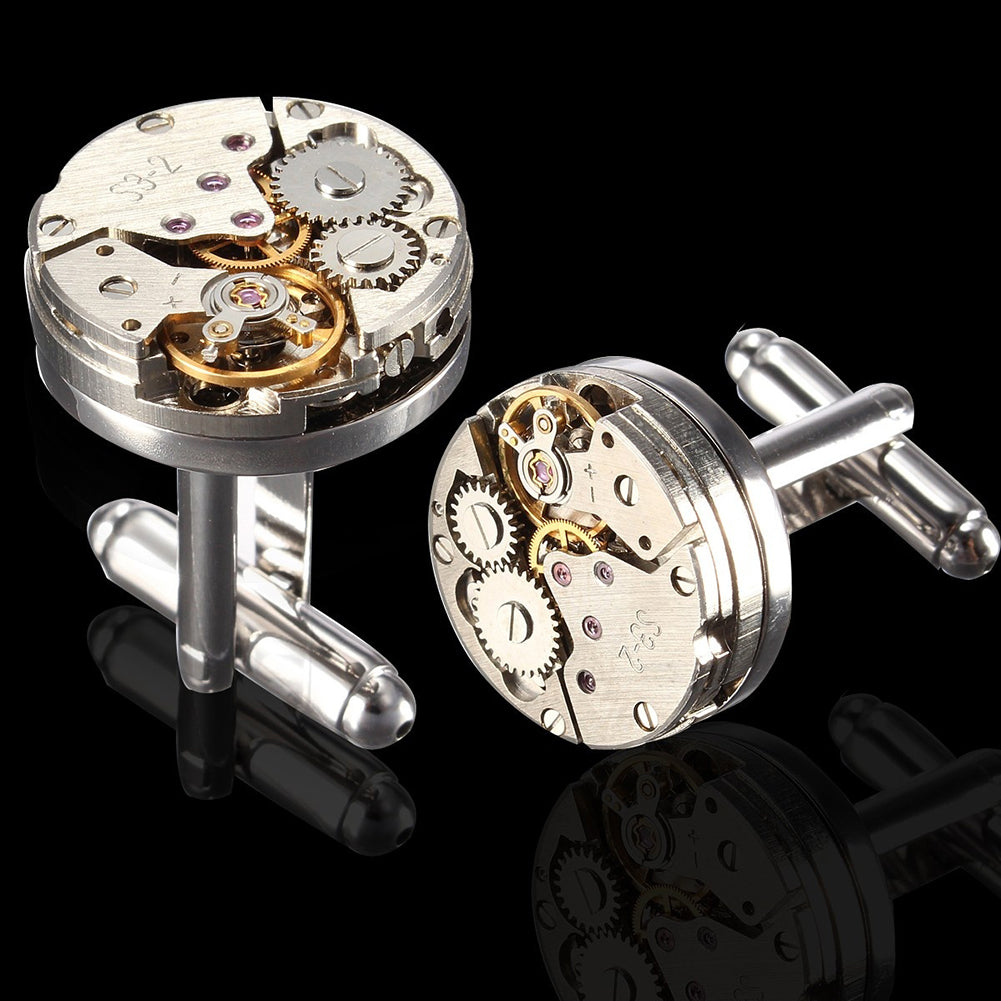 Mechanical Watch Brand New Movement Men's Cufflinks