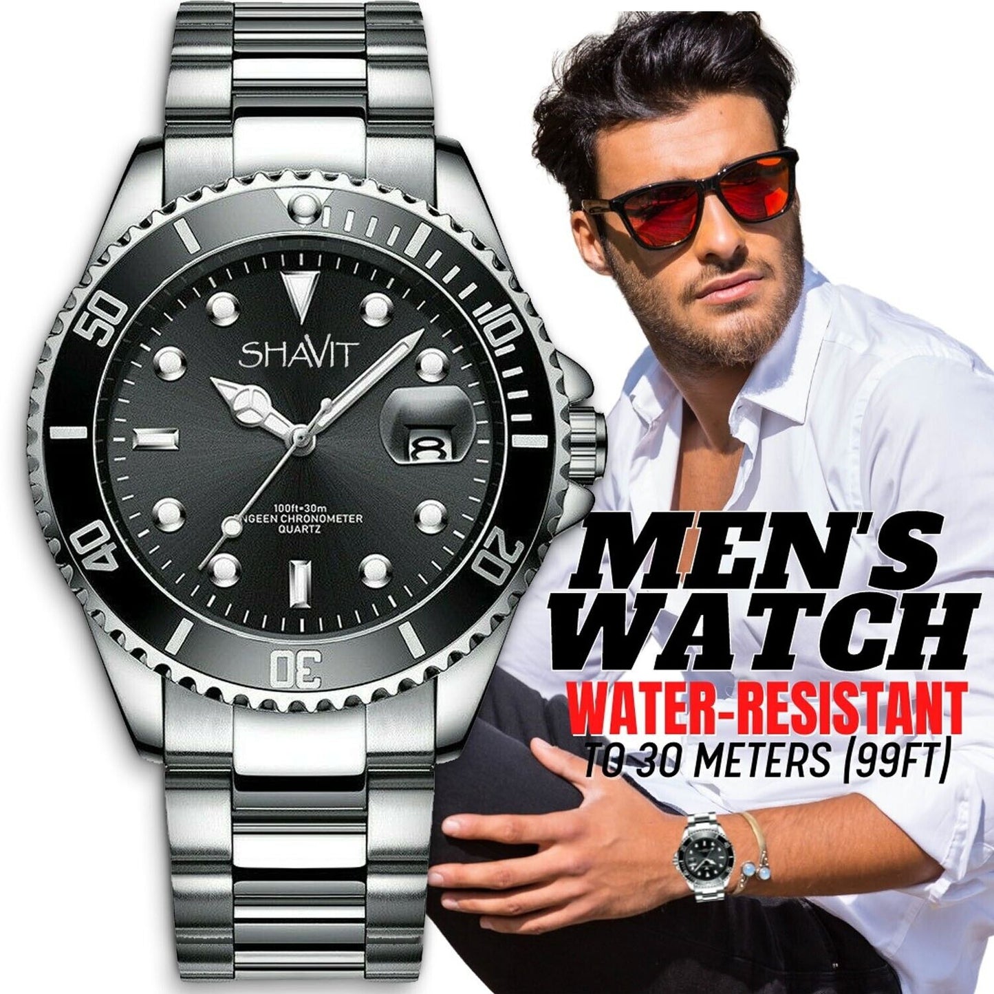 Men's Watch Relojes De Hombre Stainless Steel Quartz Luminous Classic Watches