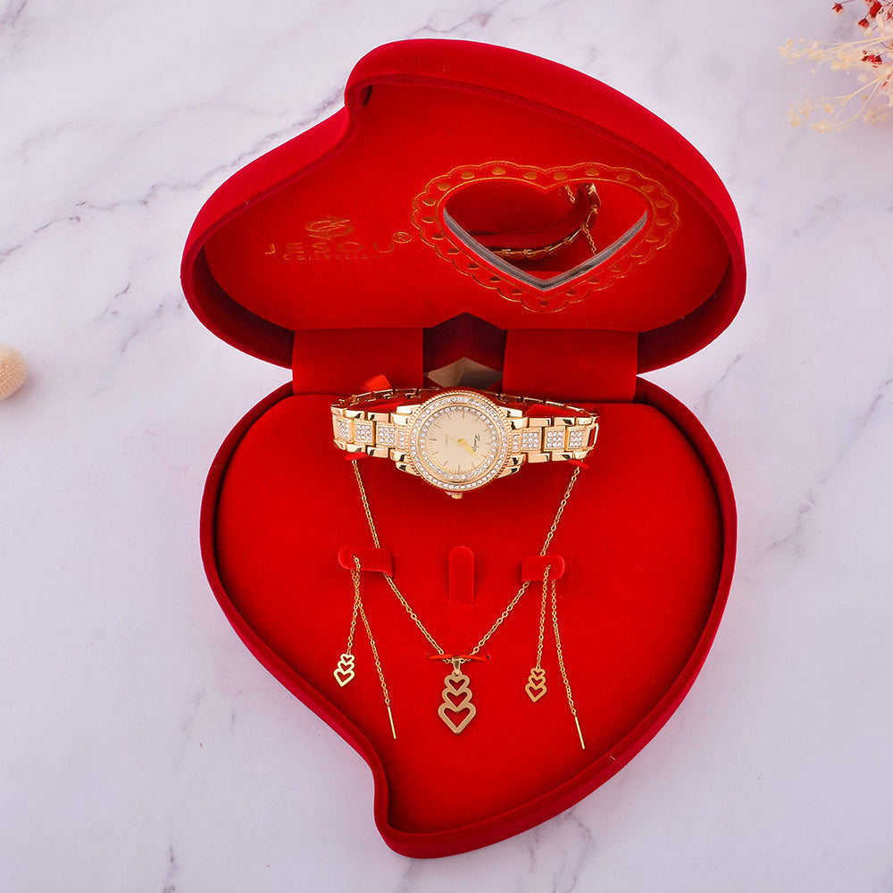 Simple Exquisite Jewelry Watch & Necklace Gift Box