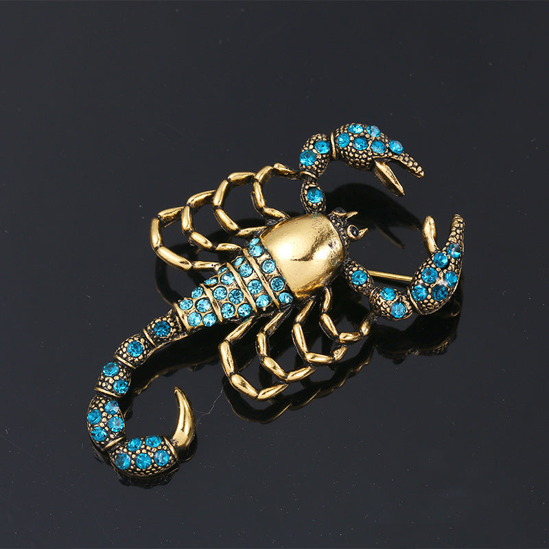 Alloy Scorpion Rhinestone Brooch