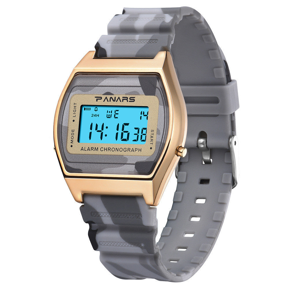 Slim Watch Square Student Camouflage