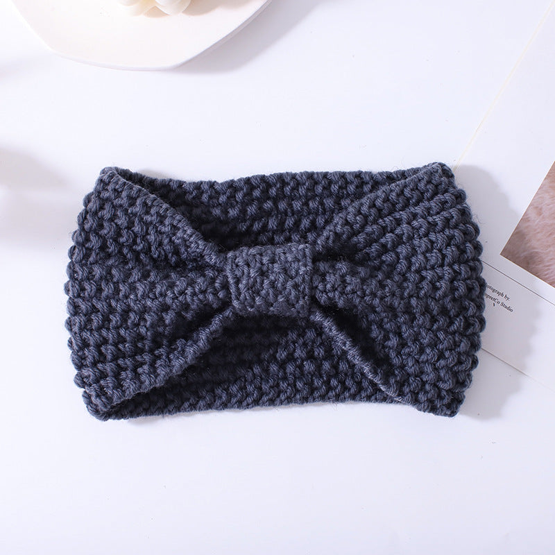 Corn Kernels Bowknot Knitted Wool Headband Movement