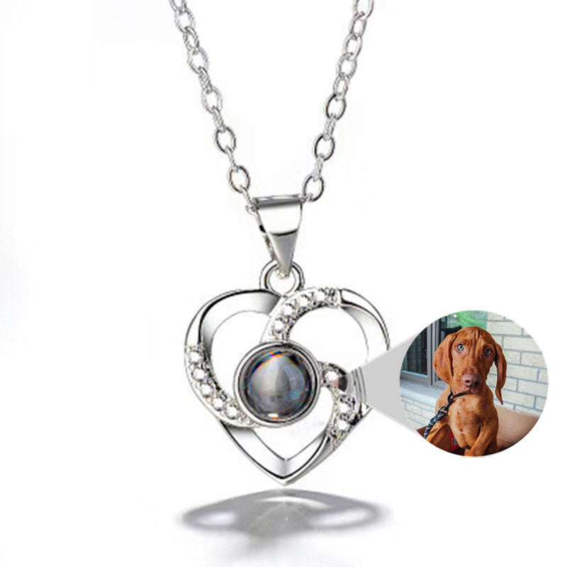 Romantic Photo Projection Heart Necklace