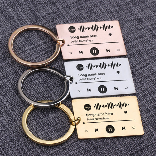 Personalized DIY Custom Music Scan Code Keychain