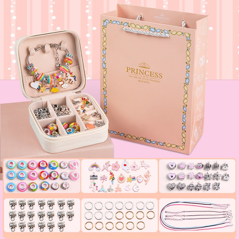 Children's Diy Handmade Beaded Bracelet Creative Jewelry Set Gift Box