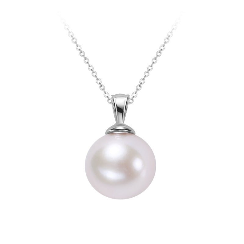 Elegant Freshwater Pearl Pendant Necklace S925 Sterling Silver
