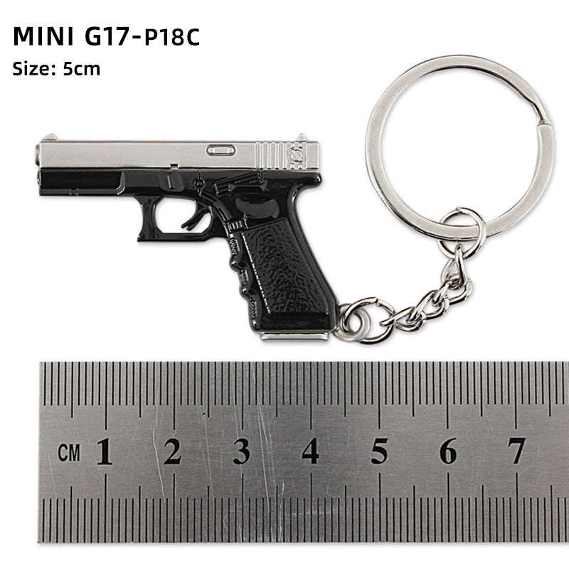 Alloy P92 Model G17 Sand Eagle Left Wheel Keychain