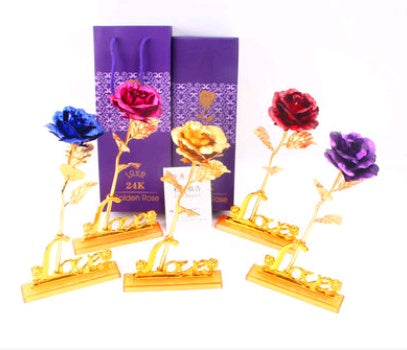 Exquisite 24K Gold Foil Plated Rose with Gift Box