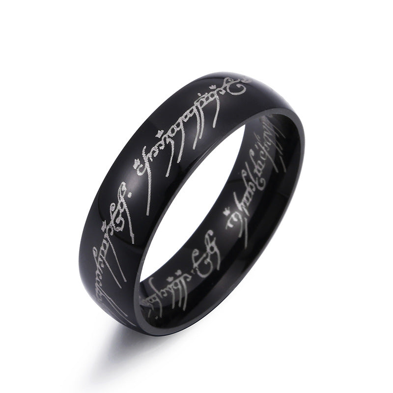 Titanium Steel Ring Men's Ring Ring