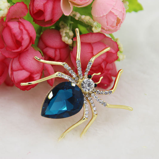 Clothing Accessories Shiny Crystal Diamond Spider Animal Brooch