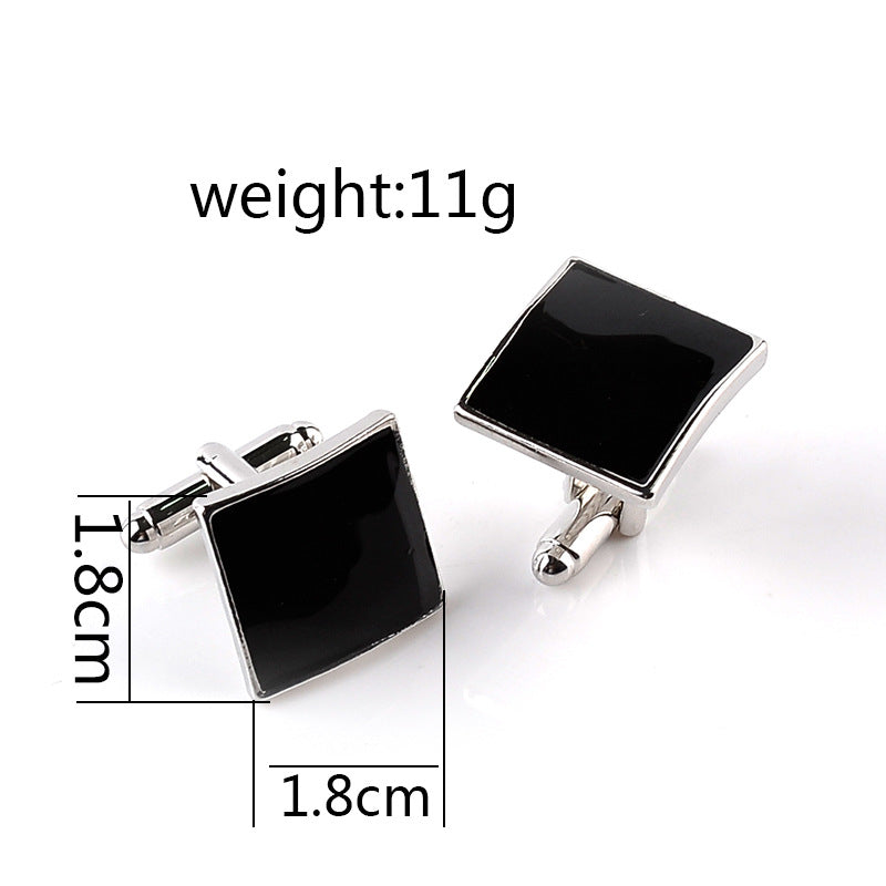 Fashion Square Oil Dripping Cufflinks Personalized Men's Shirt Cufflinks