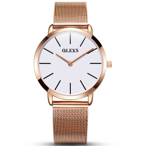 Steel mesh with quartz watch ladies couple gift table