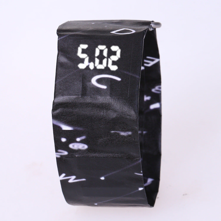 Black Technology Student Children's Paper Watch