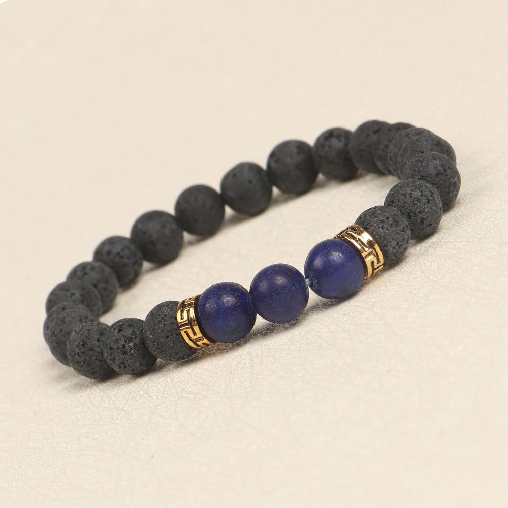 Natural stone volcanic rock bracelet